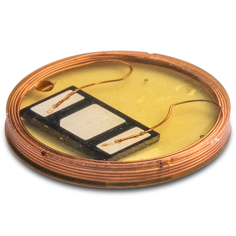 PICCOLINO TAG 9.5 MM HF F-MEM 2KBYTES YELLOWISH