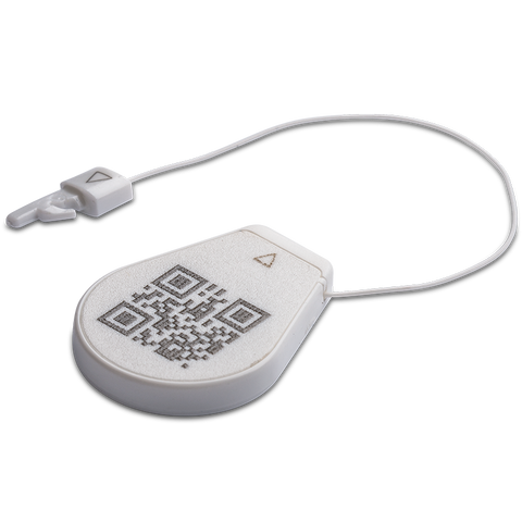 SEAL TAG ETAMPER 17.5X27X3.3 MM HF ICODE SLIX WHITE 60 MM CABLE QR